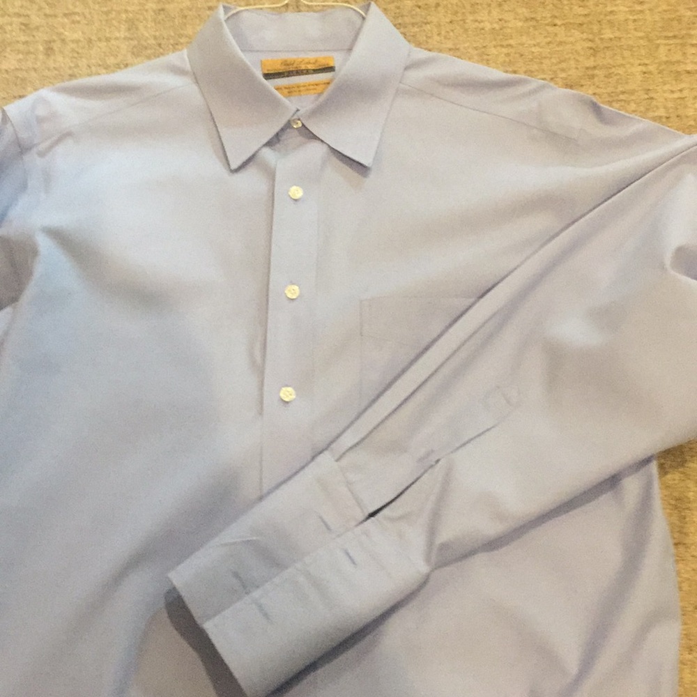 100% pinpoint cotton dress shirt w French cuffs